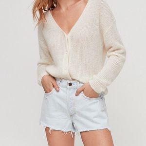 Agolde Parker Ravage Denim Shorts